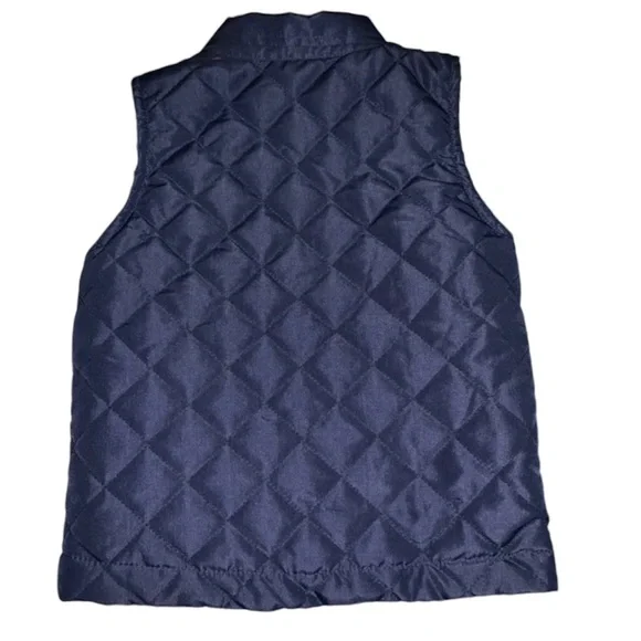 Kids 7 For All Man Kind Puffer Vest Navy Blue 24 Months